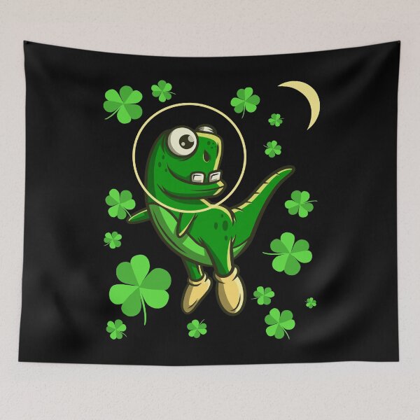 Item preview, Funny St. Patrick’s Day Dinosaur Space Adventure Gift Shamrock designed and sold by Teeleo.