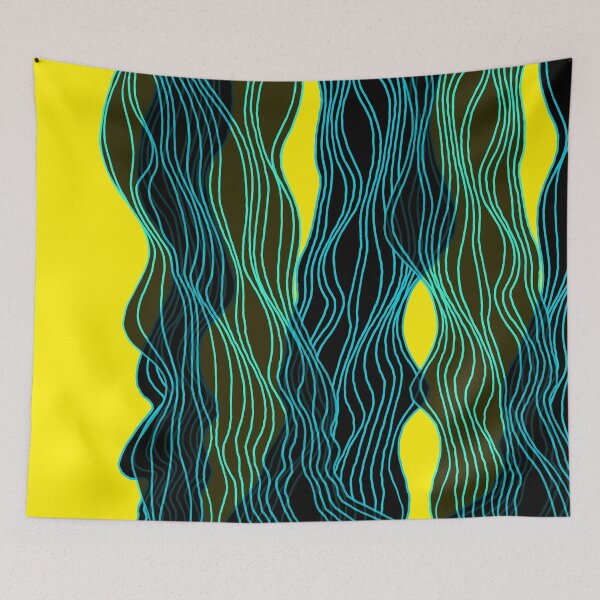 Item preview, Parallel Lines No.: 03. - Blue Lines on Yellow Board designed and sold by Istvan Ocztos.
