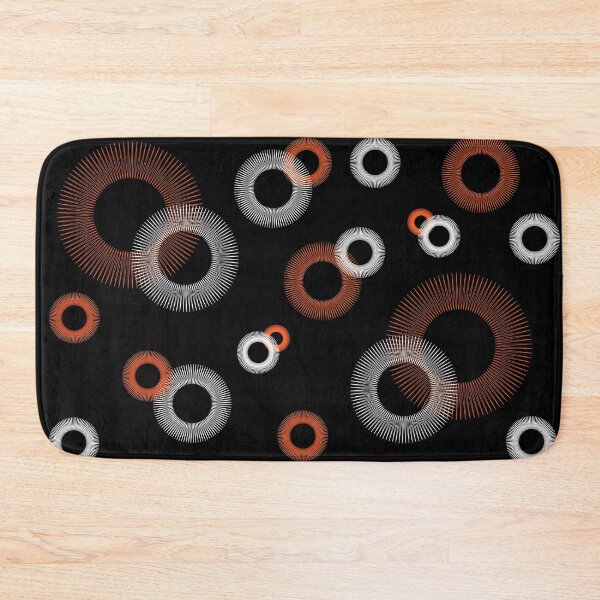 Item preview, Starburst Orange White Black retro pattern designed and sold by ValeriesGallery.