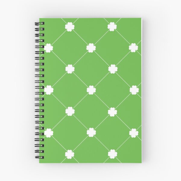 Item preview, St. Patrick's Day White Shamrock Pattern on Green Background designed and sold by BookTalkBecky.
