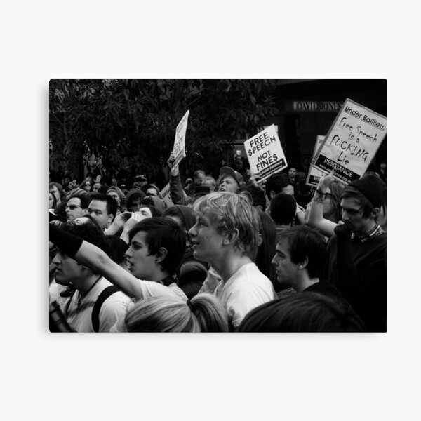 Anti Swearing Demonstration Canvas Print