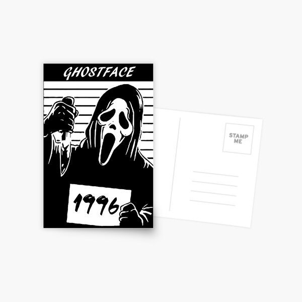 Ghost face horror movie Postcard