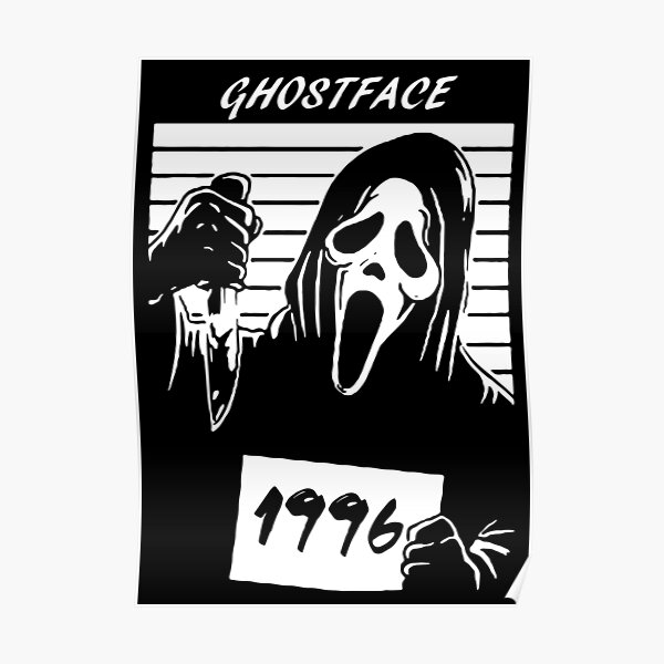Ghost face horror movie Poster