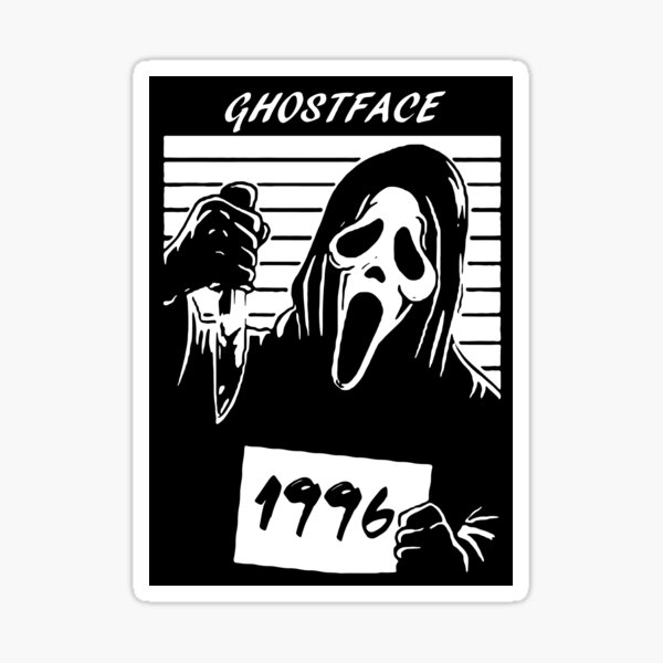 Ghost face horror movie Sticker