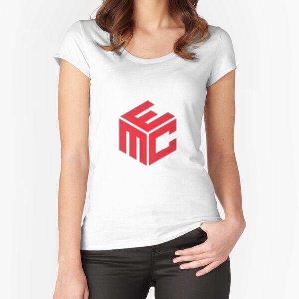 East Mids Crypto 3D Cube Design Fitted Scoop T-Shirt