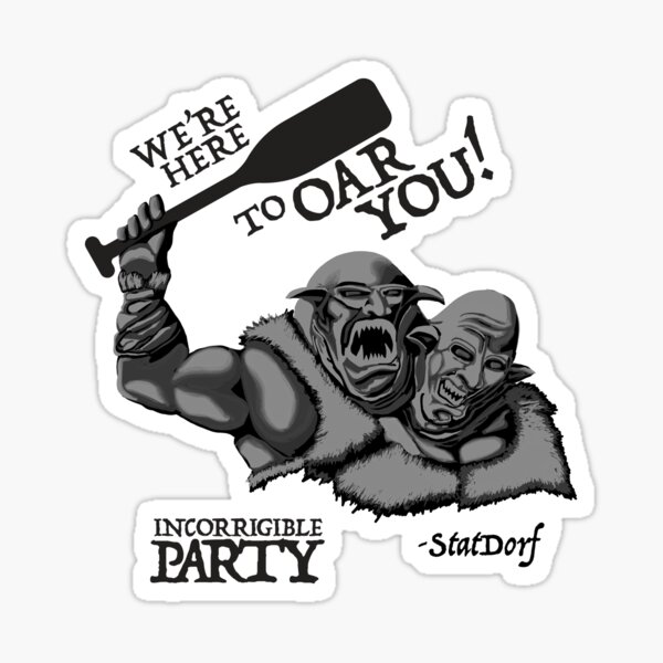 We're Here to Oar You! Sticker