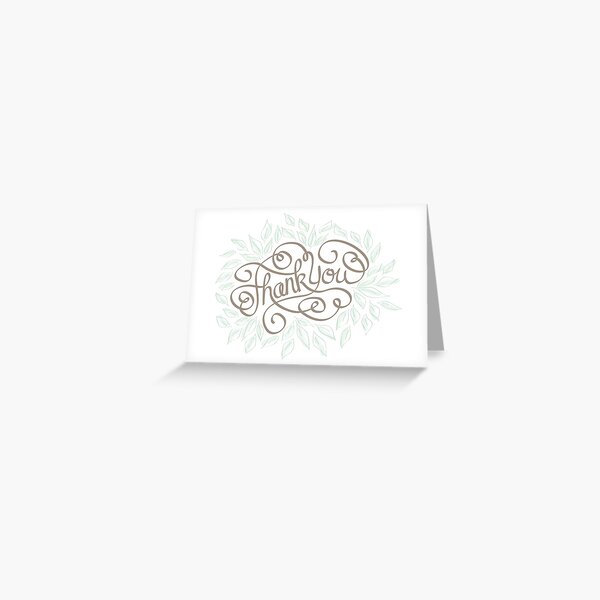 Hand drawn Thank You card Greeting Card