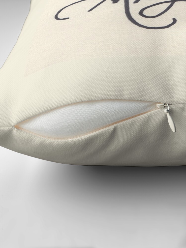 Thumbnail 2 of 4, Pillow, Hand drawn typography designed and sold by dandelilystudio.