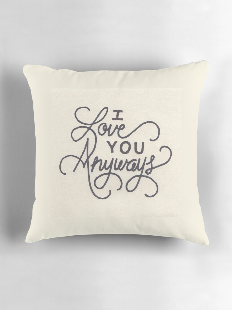 Thumbnail 3 of 4, Pillow, Hand drawn typography designed and sold by dandelilystudio.