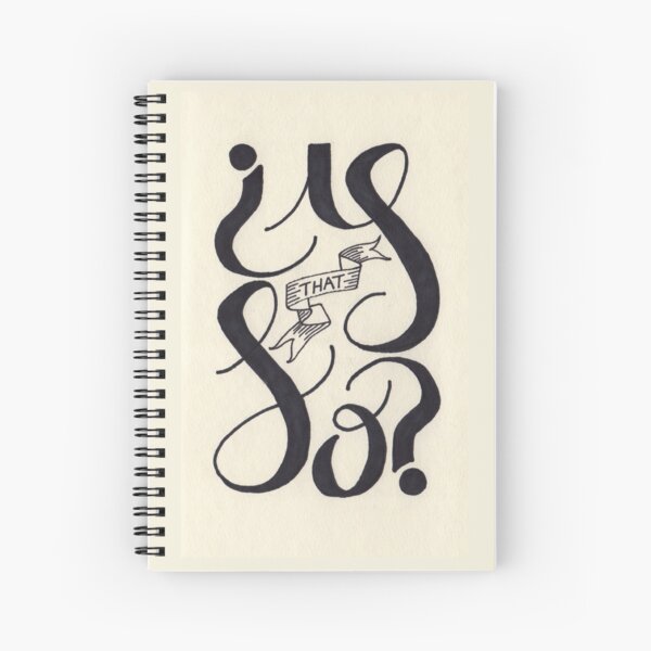Hand drawn typography Spiral Notebook