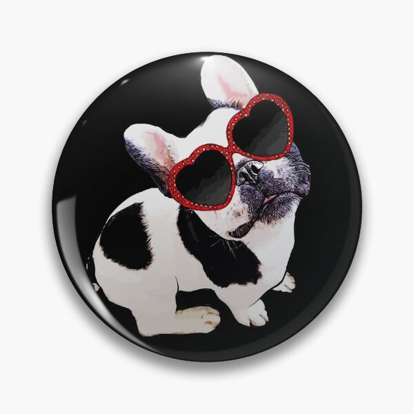 Item preview, French bulldog red sunglasses designed and sold by Collagedream.
