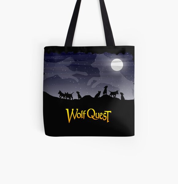Night Sky Pups - WolfQuest Dream All Over Print Tote Bag