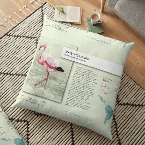 Flamingo Poster Floor Pillow