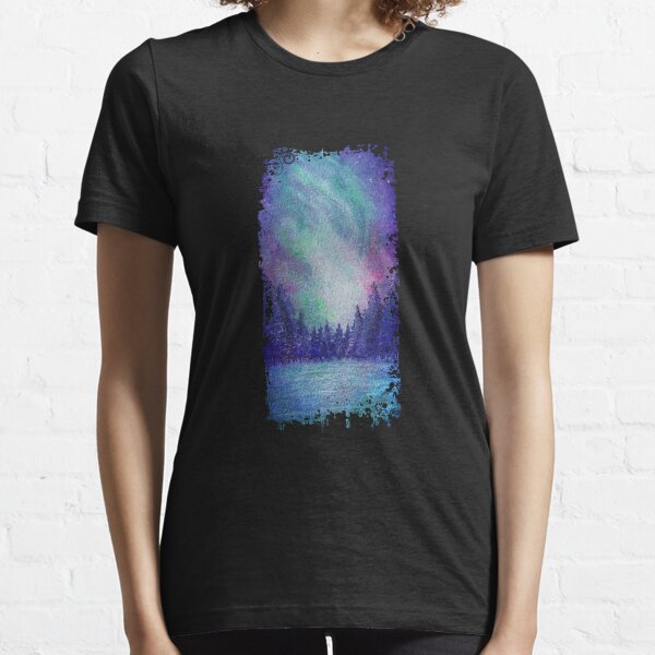 Watercolor Aurora Borealis Essential T-Shirt