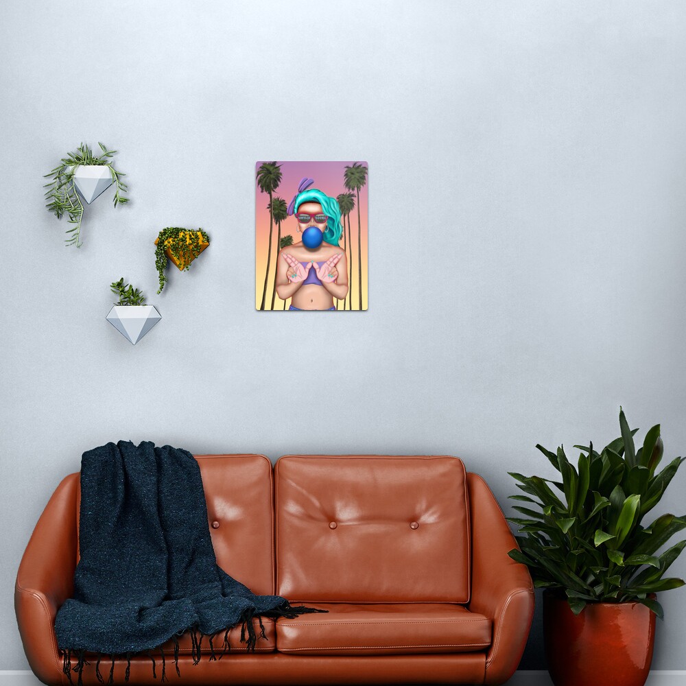 West Coast Cali Girl Metal Print