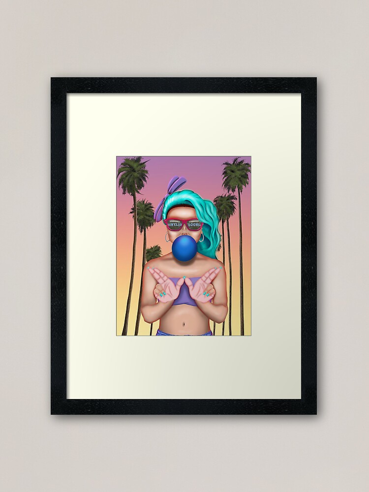 Alternate view of West Coast Cali Girl Framed Art Print