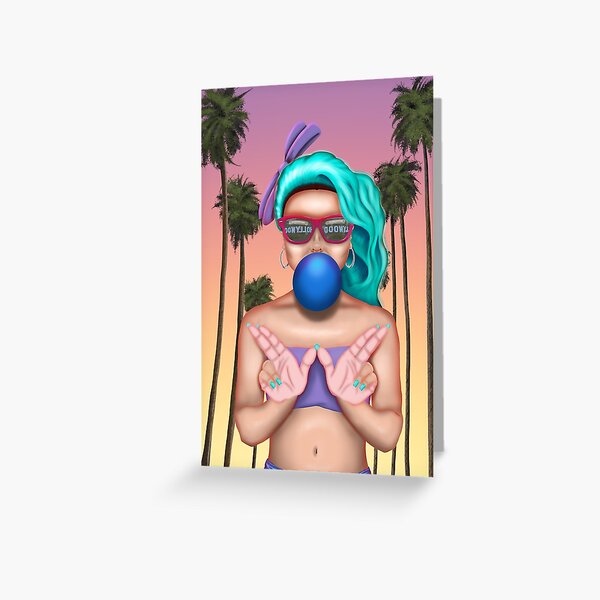 West Coast Cali Girl Greeting Card