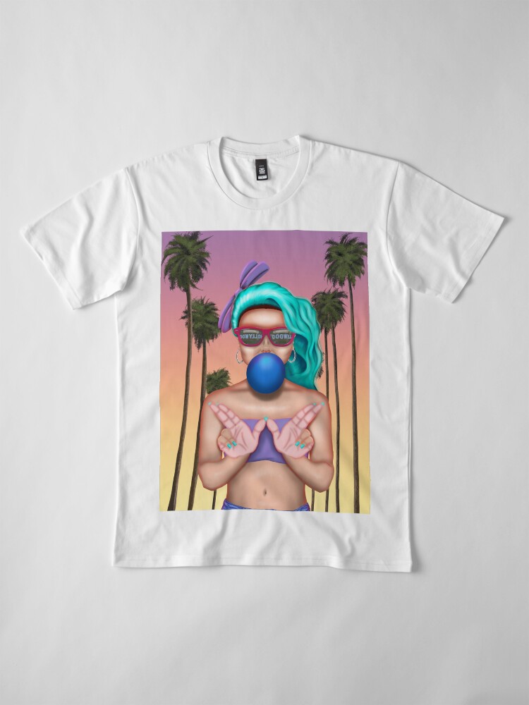 Alternate view of West Coast Cali Girl Premium T-Shirt