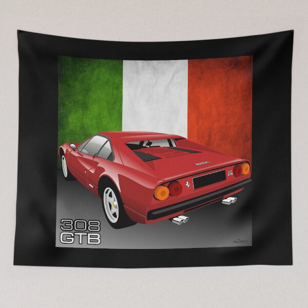 Item preview, 308 GTB red designed and sold by car2oonz.