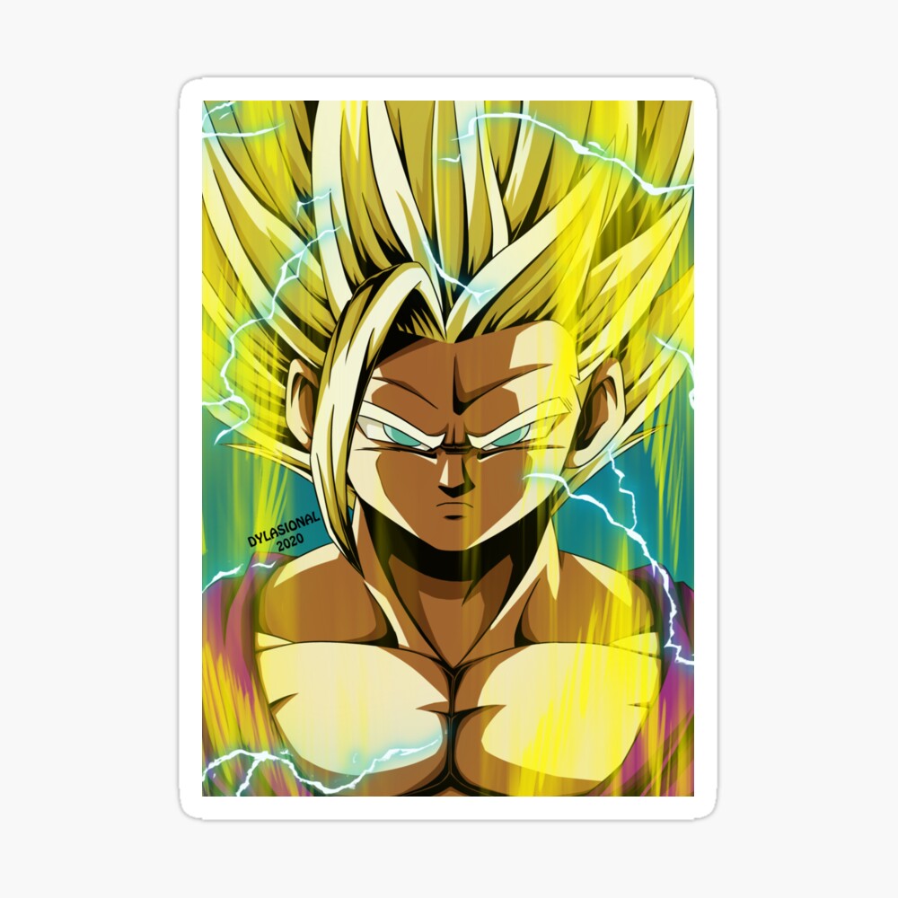 Kid Gohan Super Saiyan 2 Version 1 Poster By Dylasional Redbubble