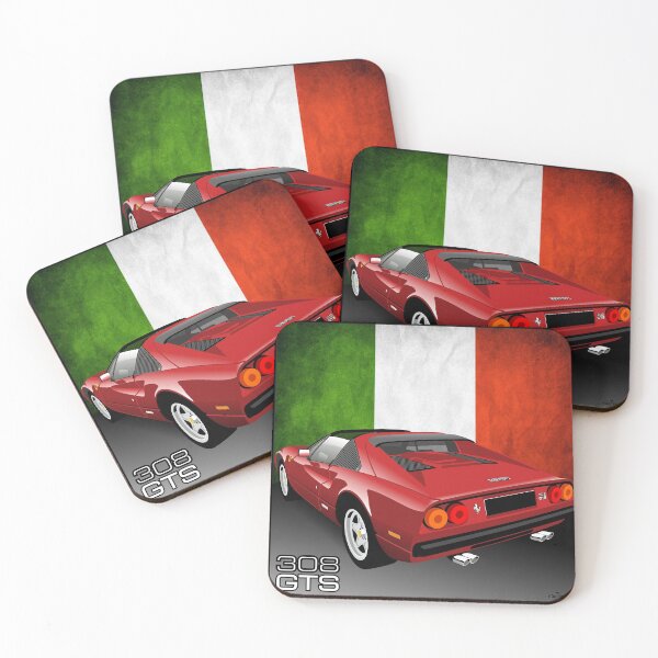 Item preview, 308 GTS red designed and sold by car2oonz.