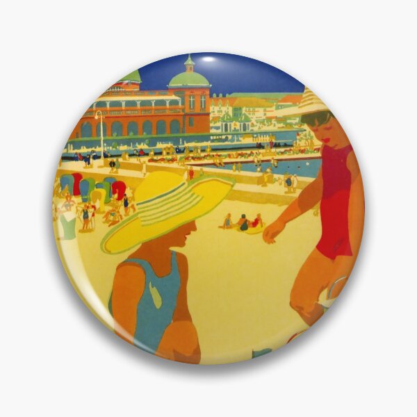 Item preview, Sunny Rhyl vintage travel poster designed and sold by stickart-marek.