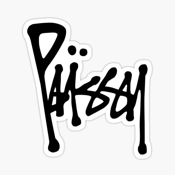 Pussy Stussy streetwear luxury brand feminista fan art Pegatina