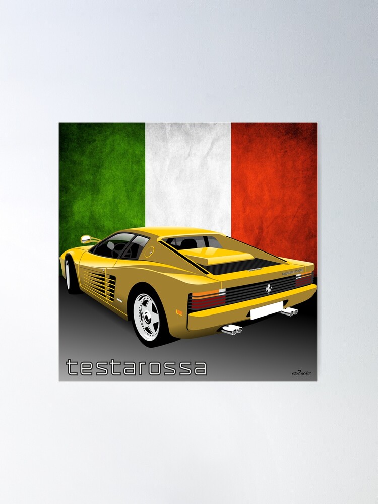 FERRARI TESTAROSSA 1 Poster Non-Entoilée / Poster d'epoc…