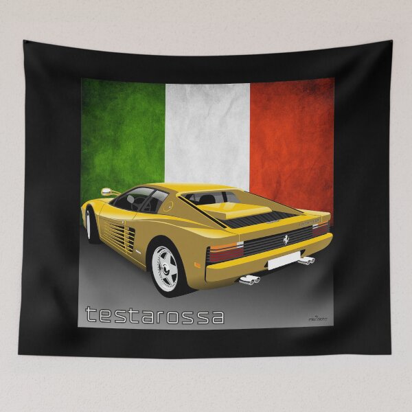 Item preview, Ferrari Testarossa yellow designed and sold by car2oonz.