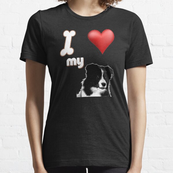 Border Collie T-Shirt Shirt Printed Tee I Love Heart Paw Dog Pet Puppy Pup Border Collie T-Shirt Shirt Printed Tee I Love Heart Paw Dog Pet Puppy Pup
