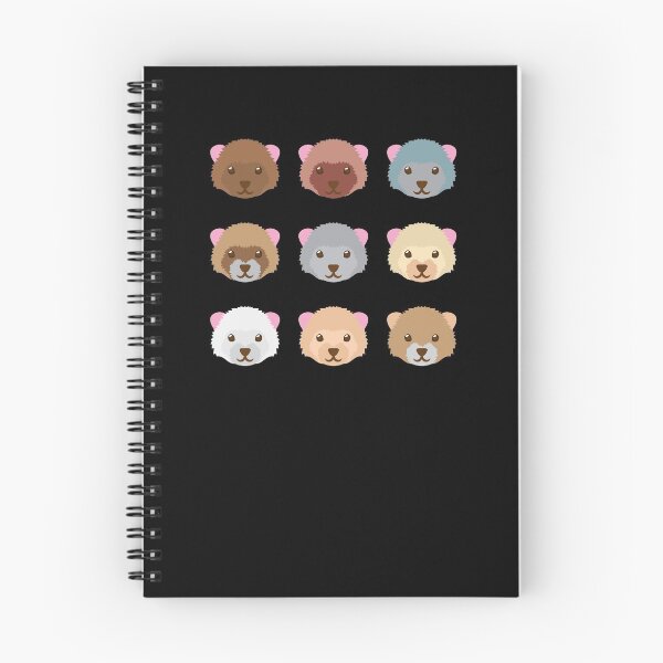 Item preview, nine different ferrets faces designed and sold by jazzydevil.