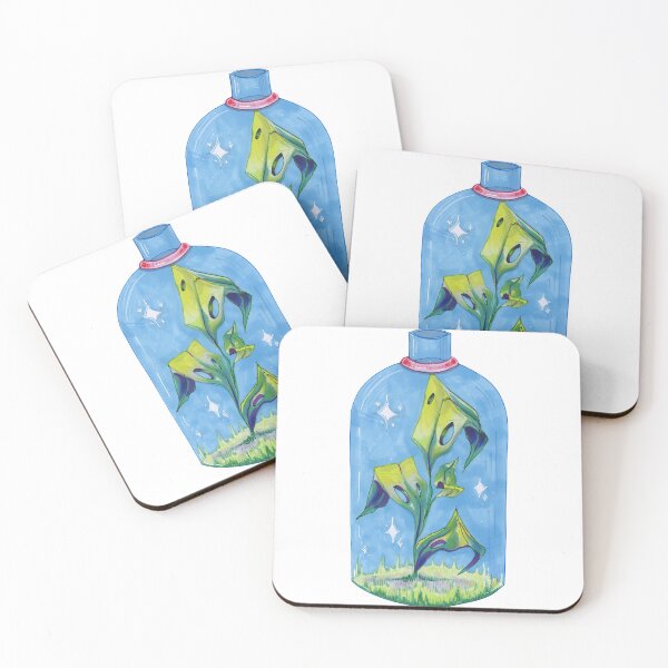 Item preview, Green Leaves in a Glass Bottle designed and sold by PapieroweDrzewo.