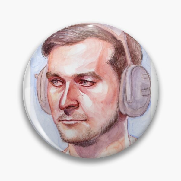 Item preview, Watercolour Portrait of Jarosław "pashaBiceps" Jarząbkowski designed and sold by PapieroweDrzewo.