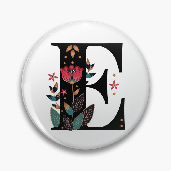 Item preview, E - Floral Initial Letter designed and sold by karspaul.