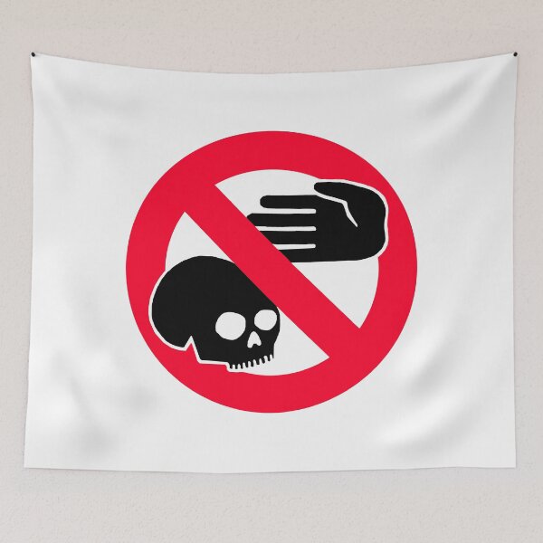 Item preview, don't touch the skulls sign from the paris catacombs designed and sold by CleverJane.