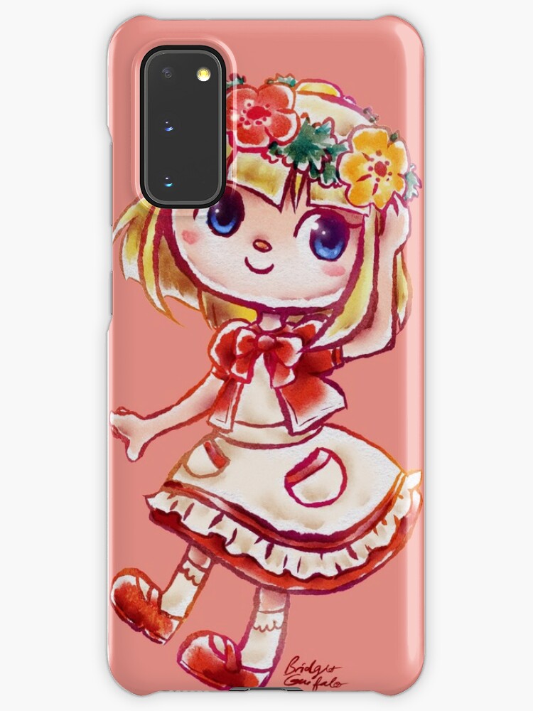 Flower Crown Villager Animal Crossing New Horizons Watercolor Cute Kawaii Anime Fan Art Samsung Galaxy Phone Case By Bonbonbunny Redbubble