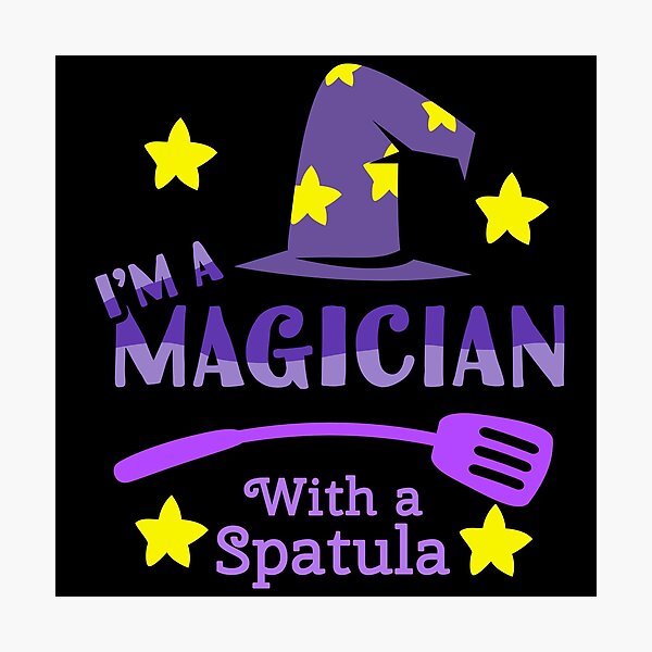 Vista previa del artículo con la obra «Mago con una espátula», diseñado y vendido por WittyMakings.