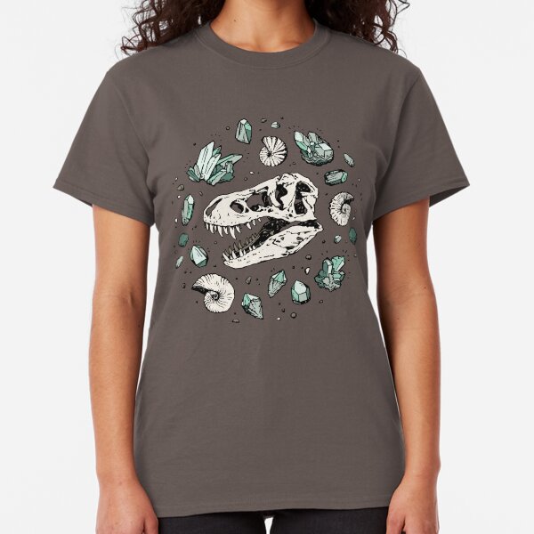 Geo-rex Vortex | Aquamarine | Dinosaur Skull Fossil Art Classic T-Shirt