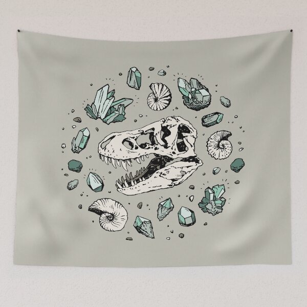 Item preview, Geo-rex Vortex | Aquamarine | Dinosaur Skull Fossil Art designed and sold by OMEGAFAUNA.