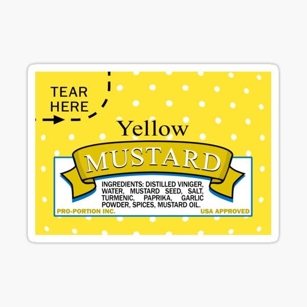 Mustard Pack Skin Sticker