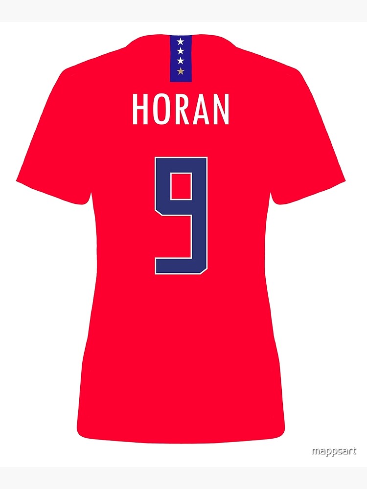 Lindsey Horan Red USWNT Jersey Poster for Sale by mappsart