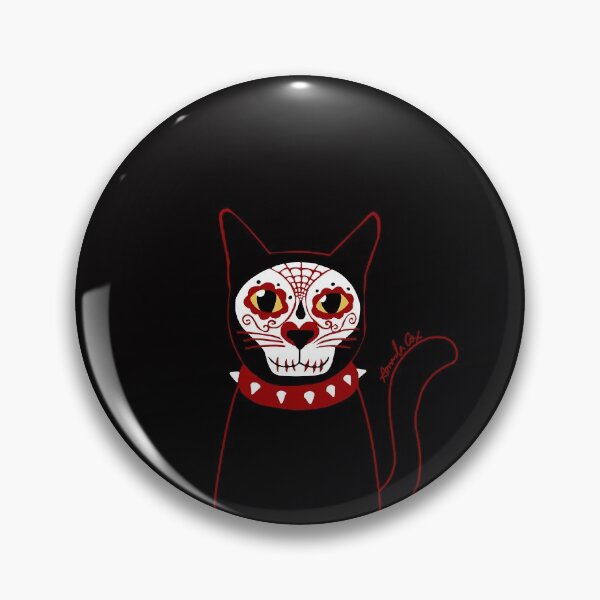 Item preview, Gatito Calavera De Azúcar designed and sold by -SpookyCatLady.