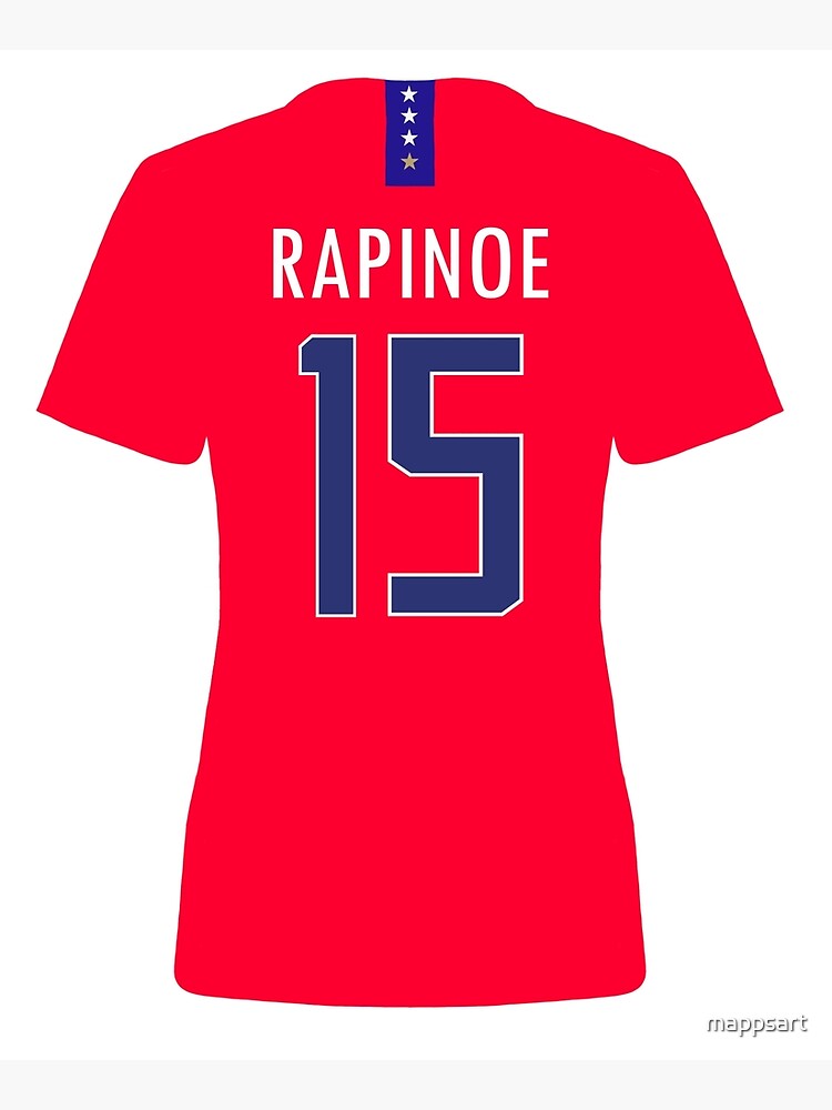 Megan Rapinoe Red Uswnt Jersey Poster For Sale By Mappsart Redbubble 