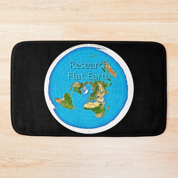 als je kunt Verfrissend kop Gleason 1892 Flat Earth Map | Research Flat Earth" Bath Mat for Sale by  Gascondi | Redbubble