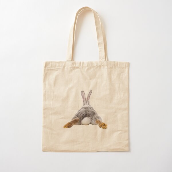 Cute Bunny Rabbit Tail Butt Image Picture Cotton Tote Bag