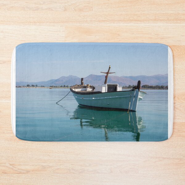 Item preview, Greek white boat. designed and sold by Anne Scantlebury.