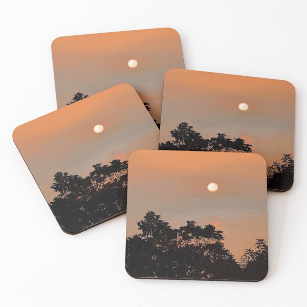Peaceful Sunset Coasters (Set of 4)