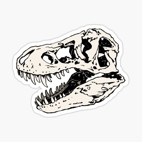 Geo-rex Vortex | Aquamarine | Dinosaur Skull Fossil Art Sticker