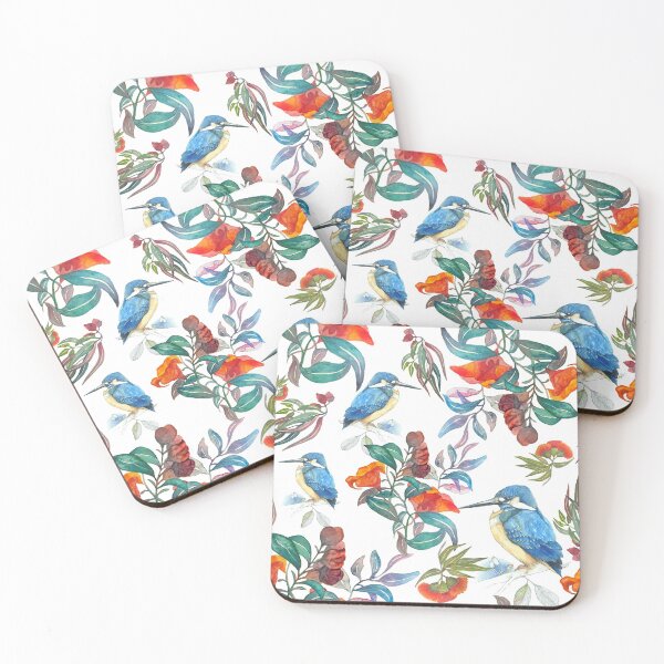 Item preview, kingfisher with flowers designed and sold by Clare Kelly.