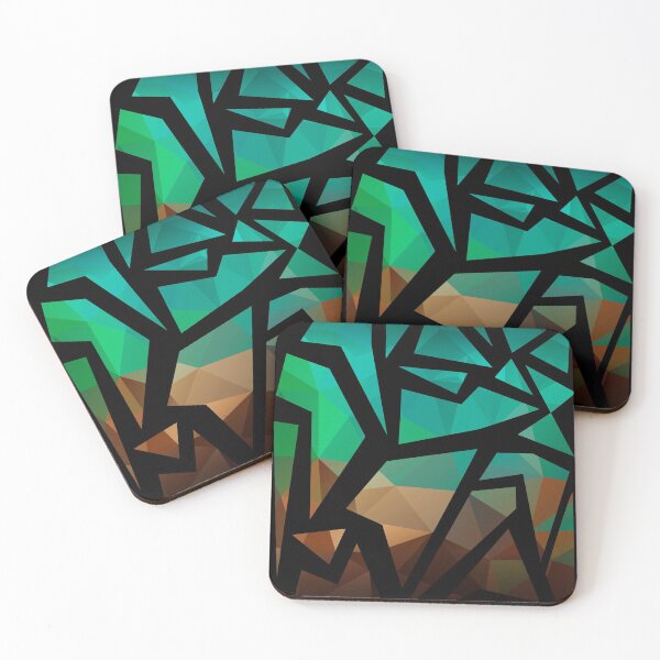 Item preview, Abstract background of triangles polygon print. Bright dark design colors designed and sold by fuzzyfox.